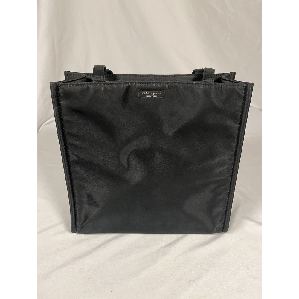 Kate Spade New York Black Nylon Tote Handbag Purse Medium